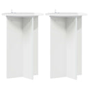 vidaXL Növényállvány 2 pcs Magasfényű Fehér Ø40 x 60 cm Szerelt Fa