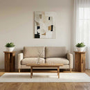 vidaXL Növényállvány 2 pcs Antik Fa Ø40 x 60 cm Szerelt Fa