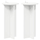 vidaXL Növényállvány 2 pcs Fehér Ø29,5 x 60 cm Szerelt Fa