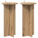 vidaXL Növényállvány 2 pcs Kézműves Tölgy 29,5 x 29,5 x 60 cm