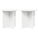 vidaXL Növényállvány 2 pcs Fehér Ø40 x 40 cm Szerelt Fa