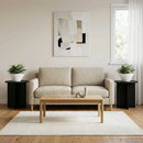 vidaXL Növényállvány 2 pcs Fekete 40 x 40 x 40 cm Szerelt Fa