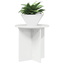 vidaXL Növényállvány 2 pcs Magasfényű Fehér 40 x 40 x 40 cm Szerelt Fa