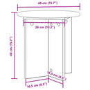 vidaXL Növényállvány 2 db Antik Fa 40 x 40 x 40 cm Szerelt Fa