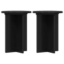 vidaXL Növényállvány 2 pcs Fekete Ø29,5 x 40 cm Szerelt Fa