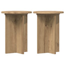 vidaXL Növényállvány 2 pcs Kézműves Tölgy Ø29,5 x 40 cm Szerelt Fa