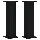 vidaXL Növényállvány 2 pcs Fekete 30,5 x 30 x 100,5 cm Szerelt Fa