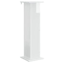 vidaXL Növényállvány 2 db Magasfényű Fehér 30,5 x 30 x 100,5 cm