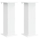 vidaXL Növényállvány 2 pcs Fehér 30,5 x 30 x 80,5 cm Szerelt Fa