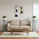 vidaXL Növényállvány 2 pcs Betonszürke 30,5 x 30 x 80,5 cm Szerelt Fa