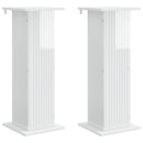 vidaXL Növényállvány 2 db Magasfényű Fehér 30,5 x 30 x 80,5 cm
