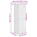 vidaXL Növényállvány 2 db Magasfényű Fehér 30,5 x 30 x 80,5 cm