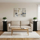 vidaXL Növényállvány 2 pcs Fekete 30,5 x 30 x 60,5 cm Szerelt Fa
