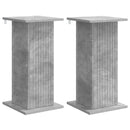 vidaXL Növényállvány 2 pcs Betonszürke 30,5 x 30 x 60,5 cm Szerelt Fa