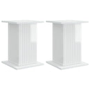 vidaXL Növényállvány 2 pcs Magasfényű Fehér 30,5 x 30 x 43 cm