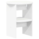 vidaXL Oldalsó szekrény 2 pcs Fehér Ø40 x 50 cm Mérnöki fa