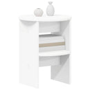 vidaXL Oldalsó szekrény 2 pcs Fehér Ø40 x 50 cm Mérnöki fa