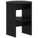 vidaXL Oldalsó szekrény 2 pcs Fekete Ø40 x 50 cm Mérnöki fa