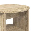 vidaXL Oldalsó szekrény 2 pcs Sonoma tölgy Ø40 x 50 cm Mérnöki fa
