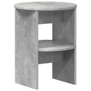 vidaXL Oldalsó szekrény Beton Szürke Ø40 x 50 cm Mérnöki fa