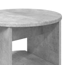 vidaXL Oldalsó szekrény 2 pcs Beton Szürke Ø40 x 50 cm Mérnöki fa