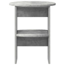 vidaXL Oldalsó szekrény 2 pcs Beton Szürke Ø40 x 50 cm Mérnöki fa