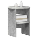 vidaXL Oldalsó szekrény 2 pcs Beton Szürke Ø40 x 50 cm Mérnöki fa