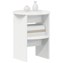 vidaXL Oldalsó szekrény 2 pcs Magasfényű Fehér Ø40 x 50 cm Mérnöki fa