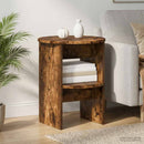 vidaXL Oldalsó szekrény 2 pcs Füstölt Tölgy Ø40 x 50 cm Mérnöki fa