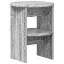 vidaXL Oldalsó szekrény 2 pcs Szürke Sonoma Ø40 x 50 cm Mérnöki fa