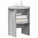 vidaXL Oldalsó szekrény 2 pcs Szürke Sonoma Ø40 x 50 cm Mérnöki fa