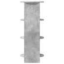 vidaXL Oldalsó szekrény Beton Szürke 40 x 40 x 100 cm Mérnöki fa
