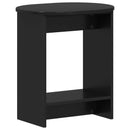 vidaXL Oldal asztal Fekete 50 x 39,5 x 55 cm Szerelt Fa