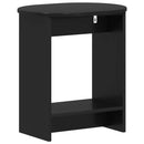 vidaXL Oldal asztal Fekete 50 x 39,5 x 55 cm Szerelt Fa
