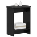 vidaXL Oldal asztal Fekete 50 x 39,5 x 55 cm Szerelt Fa