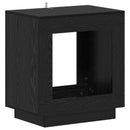 vidaXL Oldal asztal Fekete Tölgy 60 x 40 x 65 cm Szerelt Fa