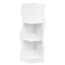 vidaXL Sarokpolc polcokkal tárolóval Fehér 34 x 33 x 102 cm Szerelt Fa