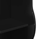 vidaXL Sarokpolc polcokkal Fekete 34 x 33 x 102 cm Szerelt Fa