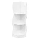vidaXL Sarokpolc Magasfényű Fehér 34 x 33 x 102 cm Szerelt Fa
