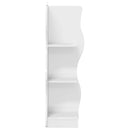 vidaXL Sarokpolc Magasfényű Fehér 34 x 33 x 102 cm Szerelt Fa