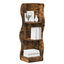 vidaXL Sarokpolc polcokkal Füstös Tölgy 34 x 33 x 102 cm Szerelt Fa