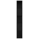vidaXL Könyvespolc Fekete tölgy 80 x 24 x 159 cm Faanyag