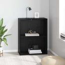 vidaXL Könyvespolc Fekete tölgy 60 x 30 x 76.5 cm Faanyag