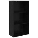 vidaXL Könyvespolc Fekete tölgy 60 x 30 x 114 cm Faanyag