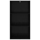 vidaXL Könyvespolc Fekete tölgy 60 x 30 x 114 cm Faanyag
