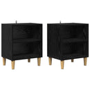 vidaXL Ágyat tartó szekrény 2 pcs Fekete tölgy 40 x 30 x 50 cm Faanyag