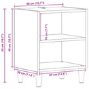 vidaXL Ágyat tartó szekrény 2 pcs Fekete tölgy 40 x 30 x 50 cm Faanyag