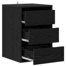 vidaXL Fiókos szekrény fiókkal Fekete tölgy 41 x 40 x 58 cm Faanyag