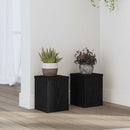 vidaXL Növényállvány 2 pcs Fekete tölgy 15 x 15 x 20 cm Faanyag