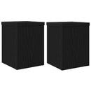 vidaXL Növényállvány 2 pcs Fekete tölgy 15 x 15 x 20 cm Faanyag